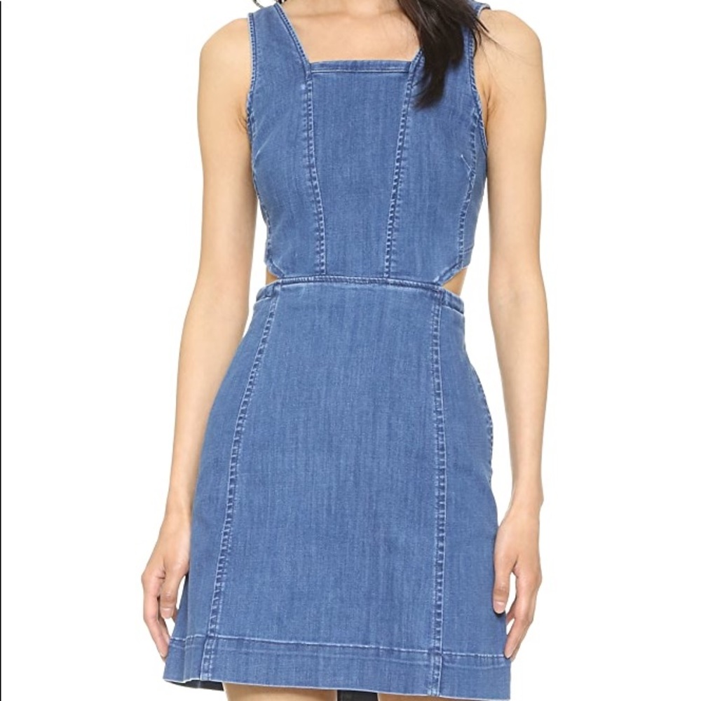 Madewell denim mini cut out dress